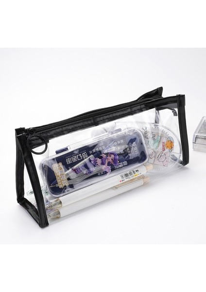 Şeffaf Kalem Çantası Büyük Kapasiteli Öğrenci Kırtasiye Çantası Kore Tarzı Moda Kalem Çantası Basit Kalem Çantası (Yurt Dışından) fiyatları