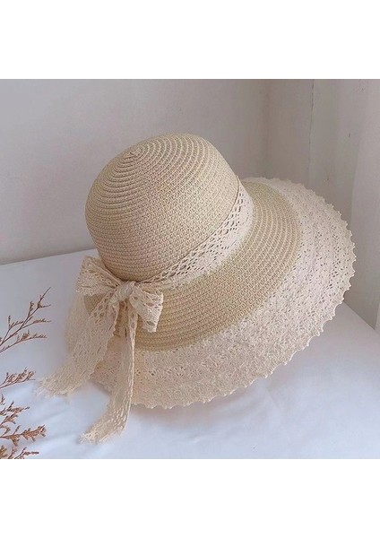 Dantel Şeritli Plaj Hasır Güneş Şapkası (Yurt Dışından) fırsatları