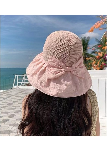 Bayanlar Örme Güneş Şapkası Moda Yüz Kapak Kova Şapka (Yurt Dışından) indirimleri