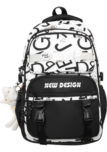 Ortaokul ve Lise Öğrencileri Için Geniş Kapasiteli ve Güzel Görünümlü Sırt Çantası, Sevimli Kontrast Renkli ve Su Geçirmez Okul Çantası (Yurt Dışından)