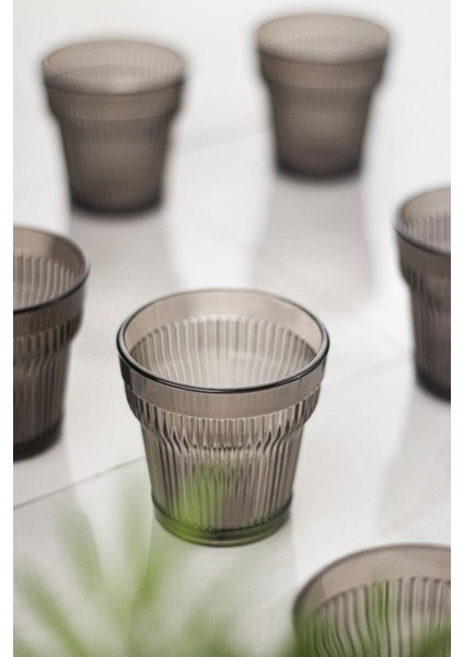 Akrilik Barok Füme 6 Lı Kısa Bardak fiyatları