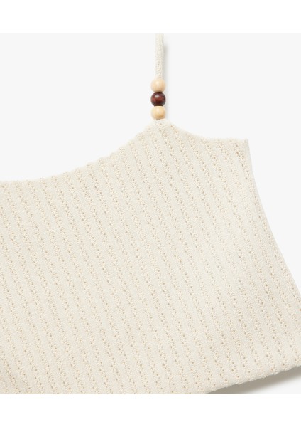 Boncuk Detaylı Ince Askılı Kolsuz Dokulu Atlet modelleri