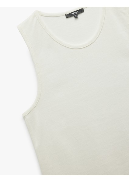 Bisiklet Yaka Kolsuz Pamuklu Basic Atlet