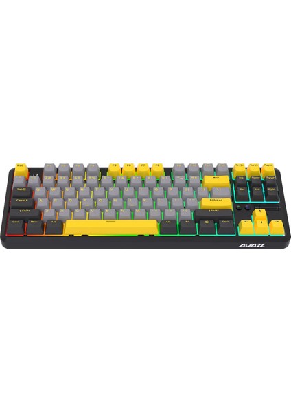 Ajazz K870T Pro Kablosuz Hot Swap Mekanik Oyun Klavyesi Rgb - 10 Adet Switch, Tuş ve Switch Sökme Aparatı Hediyeli - Siyah Brown Switch fiyatları