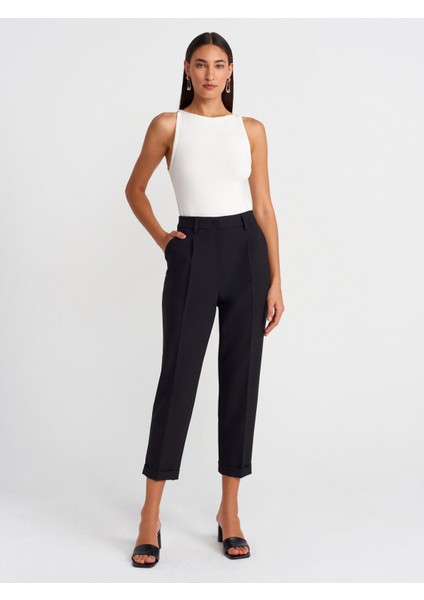 21048 Halter Yaka Top-Ekru