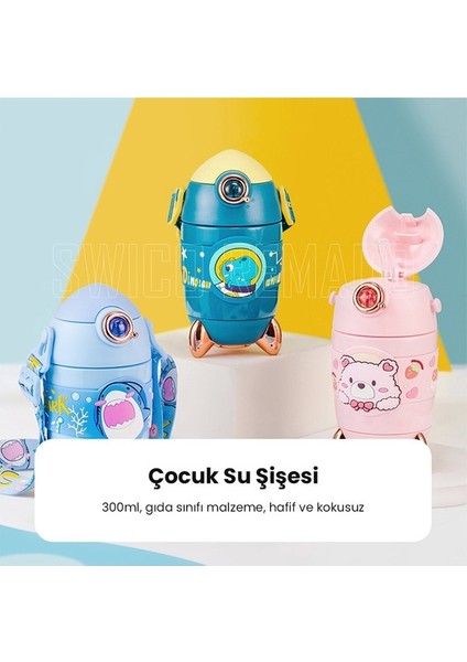 300ML Roket Modeli Termos - Pembe (Yurt Dışından)