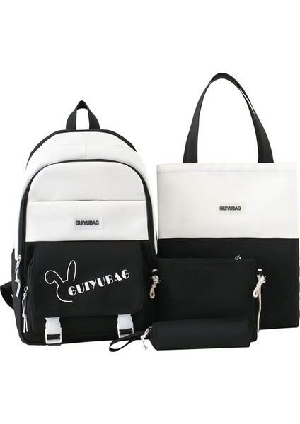 Okula Dönüş Sezonu 2024 Yeni Ilkokul ve Ortaokul Öğrencilerinin Okul Çantaları, Dört Parçalı Geniş Kapasiteli Sırt Çantası Seti, Öğrenci Okul Çantaları (Yurt Dışından)