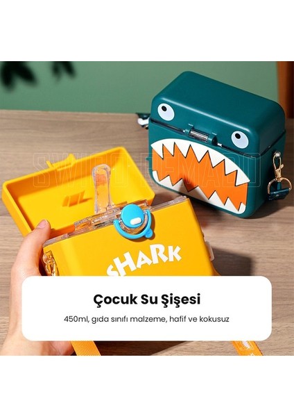 Sevimli Köpekbalığı Modeli Çocuk Su Şişesi 450ML (Yurt Dışından) modelleri