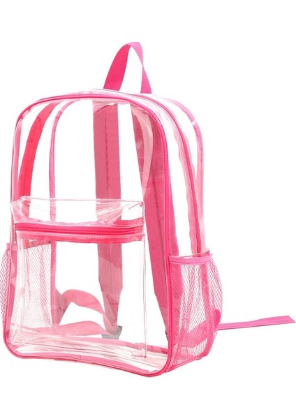Şeffaf Sırt Çantası Seyahat Su Geçirmez Pvc Saklama Çantası Sırt Çantası Büyük Kapasiteli Kalınlaşmış Öğrenci Okul Çantası (Yurt Dışından)