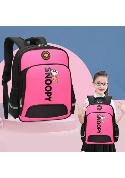 Snoopy Okul Çantası Ilkokul Öğrencisi Sırt Çantası Omurga Koruyucu ve Yük Azaltıcı Sırt Çantası (Yurt Dışından)