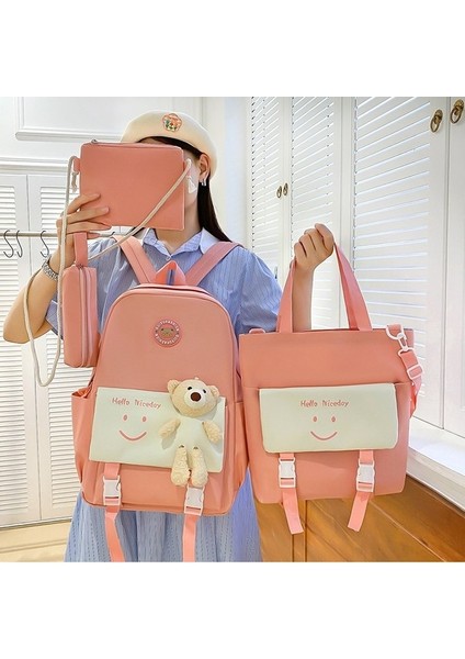 Ilkokul Çantaları, Öğretici Çantalar, Kore Versiyonu Karikatür Ayı Bebek Kız Sırt Çantaları, Günlük Sırt Çantaları (Yurt Dışından)