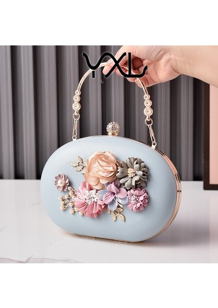 Çiçekli Gece Çantası Retro Makaron Rengi Elde Taşınabilen Ziyafet Çantası (Yurt Dışından) modelleri