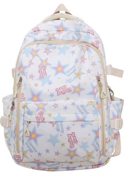 Okul Çantası Karikatür Grafiti Ortaokul ve Lise Öğrencisi Büyük Kapasiteli Sırt Çantası (Yurt Dışından)