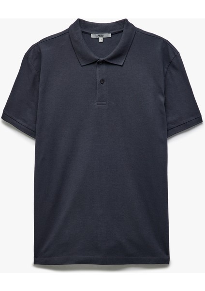 Kısa Kollu Pamuklu Pike Kumaş Polo Yaka Slim Fit Tişört modelleri