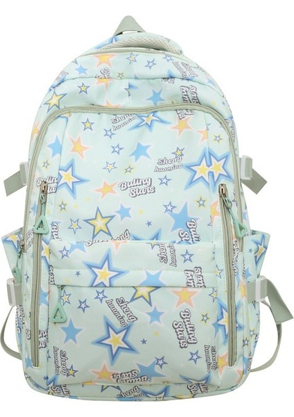 Okul Çantası Karikatür Grafiti Ortaokul ve Lise Öğrencisi Büyük Kapasiteli Sırt Çantası (Yurt Dışından)