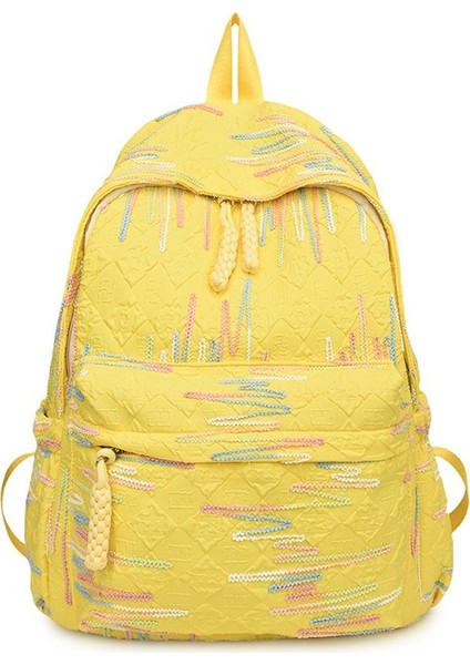 Öğrenci Okul Çantası Kadın Rahat Karikatür Grafiti Büyük Kapasiteli Sırt Çantası Küçük Taze ve Sevimli Sırt Çantası (Yurt Dışından)