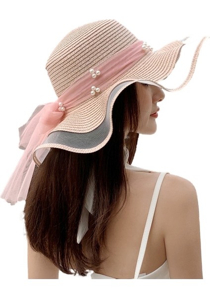 Güzel Zarif Bayanlar Inci Hasır Şapka (Yurt Dışından)