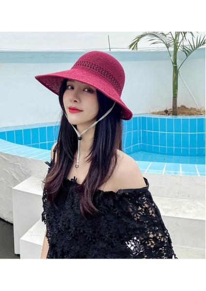 Kişiselleştirilmiş Hasır Şapka Yumuşak Hasır Geniş Kenarlı Güneş Şapkası (Yurt Dışından) fırsatları