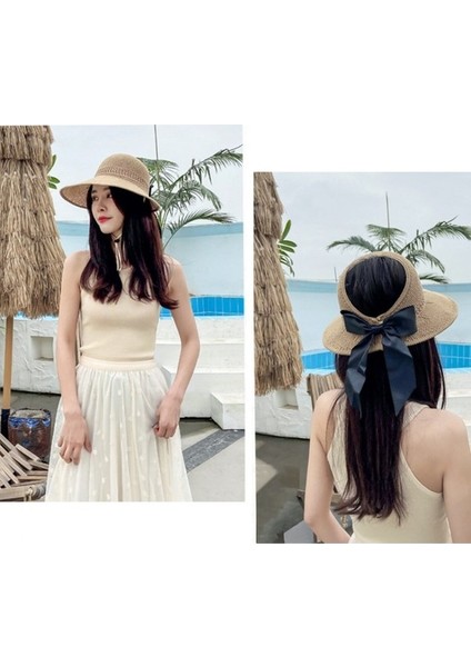 Kişiselleştirilmiş Hasır Şapka Yumuşak Hasır Geniş Kenarlı Güneş Şapkası (Yurt Dışından) indirimleri