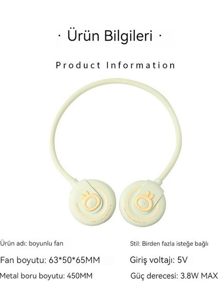 USB Mini El Fanı - Beyaz (Yurt Dışından)