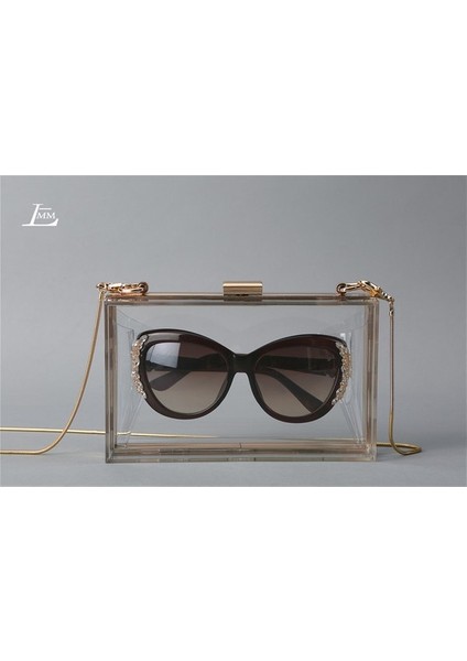 Şeffaf Çanta Messenger Çanta Omuz Küçük Kare Çanta Yemek Zinciri Çanta (Yurt Dışından) fırsatları