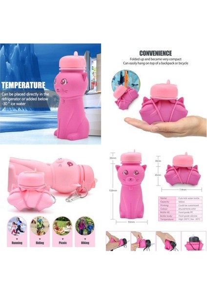 Katlanabilir Açık Taşınabilir Damla Geçirmez ve Sızdırmaz Kitten Seyahat Kupa (Yurt Dışından) indirimleri