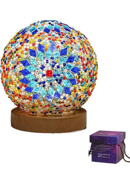 Hediye Kutusu LED Üç Renkli Masa Lambası Egzotik Tarz USB Gece Lambası (Yurt Dışından)