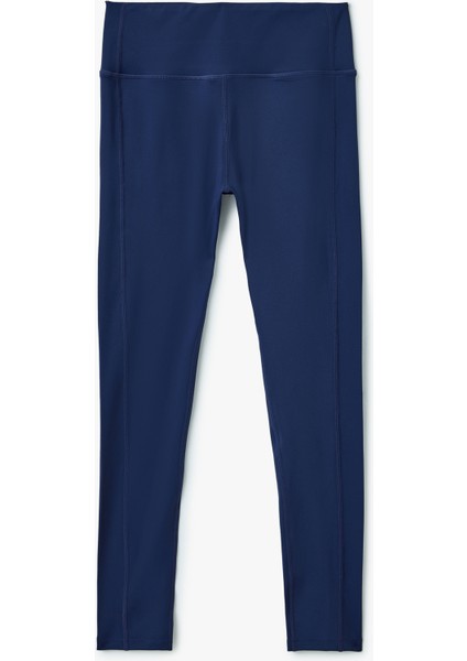 Yüksek Bel Dikiş Detaylı Slim Fit Spor Tayt