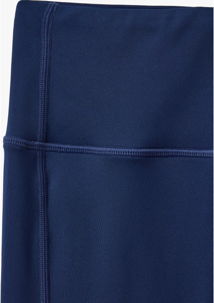 Yüksek Bel Dikiş Detaylı Slim Fit Spor Tayt