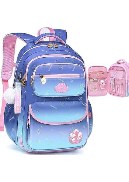 Yeni Ilkokul Kız Okul Çantası, Kadınların Yükünü Azaltan, Nefes Alabilen, Su Geçirmez, Hafif Kadın Omuz Buzdolabı Kapısı Sırt Çantası (Yurt Dışından)