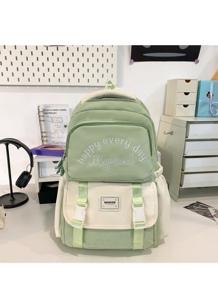 Öğrenci Okul Çantası Kız Çok Renkli Omurga Koruması Su Geçirmez, Aşınmaya Dayanıklı Mektup Sırt Çantası (Yurt Dışından)