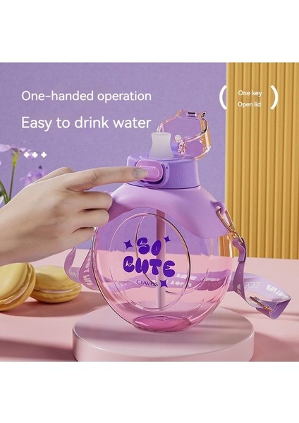 Zethus 480ML Taşınabilir Su Matı - Pembe (Yurt Dışından)