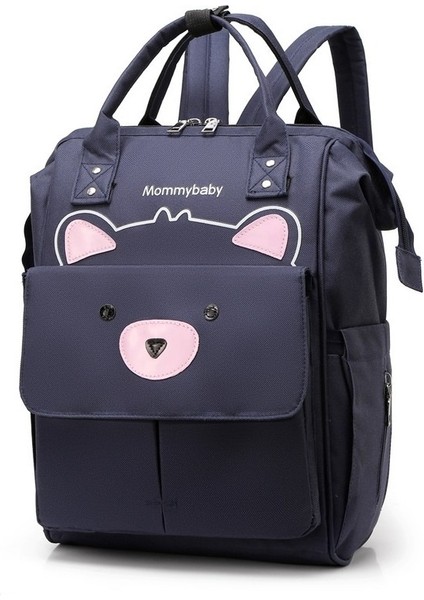 Yeni Çok Fonksiyonlu Büyük Kapasiteli Moda Anne Çantası Sevimli Ayı Anne ve Bebek Çantası Su Geçirmez Şişe Bebek Bezi Sırt Çantası (Yurt Dışından)