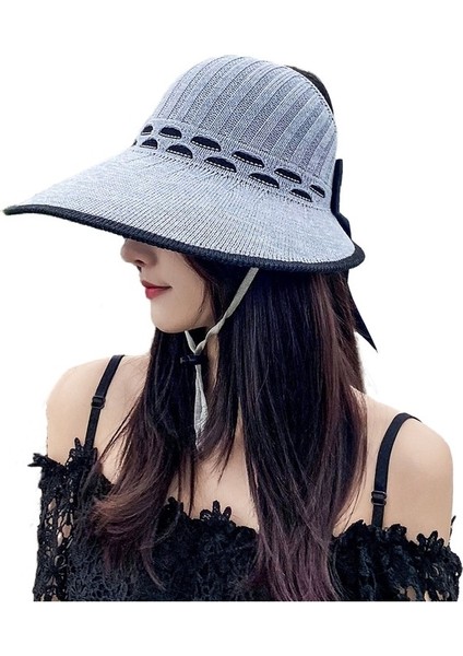 Kişiselleştirilmiş Hasır Şapka Yumuşak Hasır Geniş Kenarlı Güneş Şapkası (Yurt Dışından)