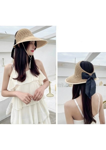 Kişiselleştirilmiş Hasır Şapka Yumuşak Hasır Geniş Kenarlı Güneş Şapkası (Yurt Dışından) fırsatları