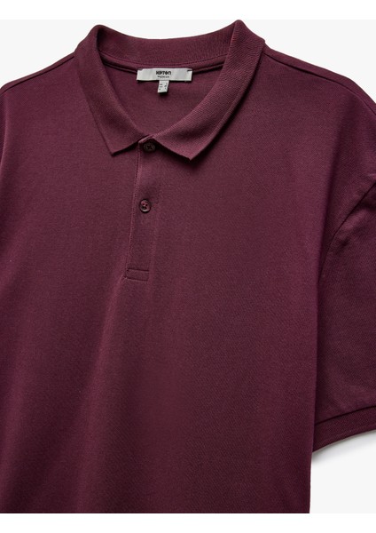 Kısa Kollu Pamuklu Pike Kumaş Polo Yaka Slim Fit Tişört indirimleri