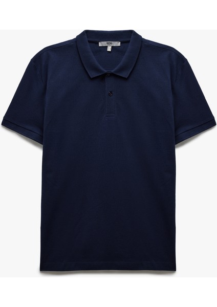Kısa Kollu Pamuklu Pike Kumaş Polo Yaka Slim Fit Tişört modelleri