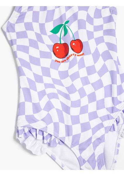 Fırfır Detaylı Kiraz Baskılı Mayo modelleri