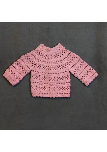 1236 El Örgüsü Koton Ip Kız Çocuk Pembe Hırka - 0 / 6 Ay modelleri