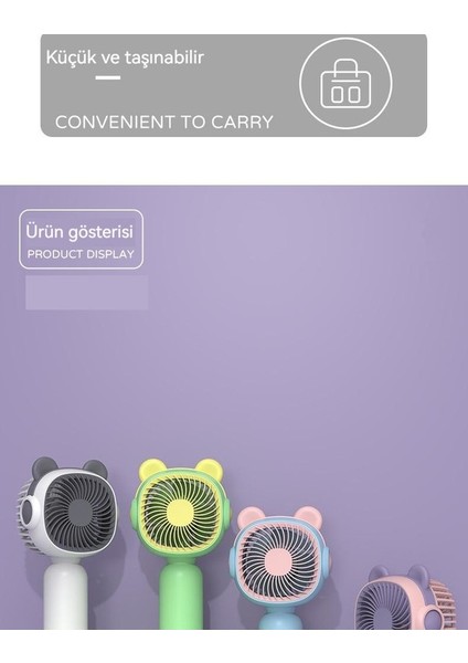USB Mini El Fanı - Mavi (Yurt Dışından)