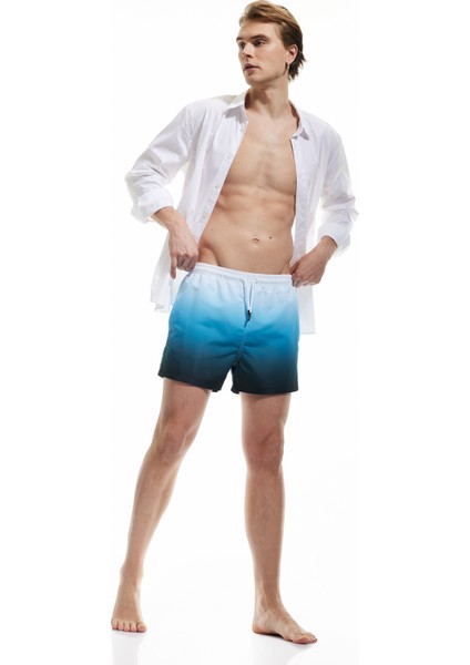 Oversize Desenli Cepli Beli Bağcıklı Deniz Şortu fiyatları