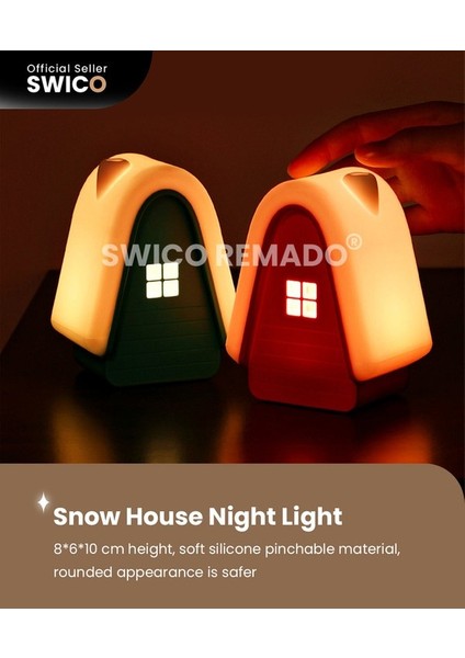 Şarj Edilebilir Silikon Kar Evi Gece Lambası (Yurt Dışından) fiyatları