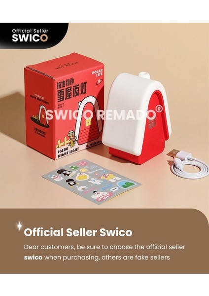 Şarj Edilebilir Silikon Kar Evi Gece Lambası (Yurt Dışından) indirimleri