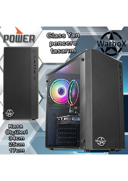 Deep I3 9100 TURBO:4.20GHZ 8gb Ram 240GB SSD 250GB HDD R7 240-4GB E.kartı 20" Monitör Masaüstü Bilgisayar
