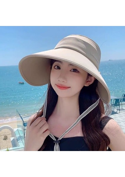 Açık Hava Güneş Koruması Içi Boş Şapka Buz Ipek Anti-Ultraviyole Güneş Şapkası (Yurt Dışından)