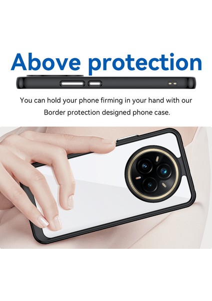 Oppo Realme P3 Pro Kılıf, Şeffaf Tasarımlı Darbeye Dayanıklı Telefon Kılıfı, Tampon Hibrit Şeffaf Kapak Oppo Realme P3 Pro (Yurt Dışından)