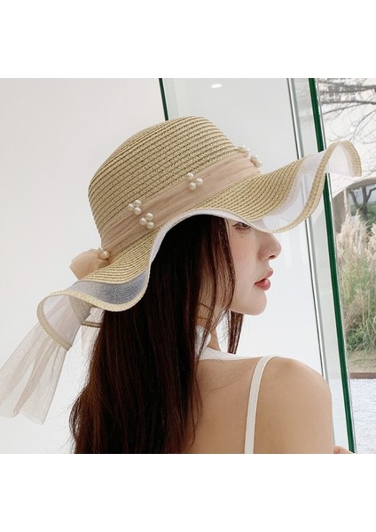 Güzel Zarif Bayanlar Inci Hasır Şapka (Yurt Dışından) modelleri