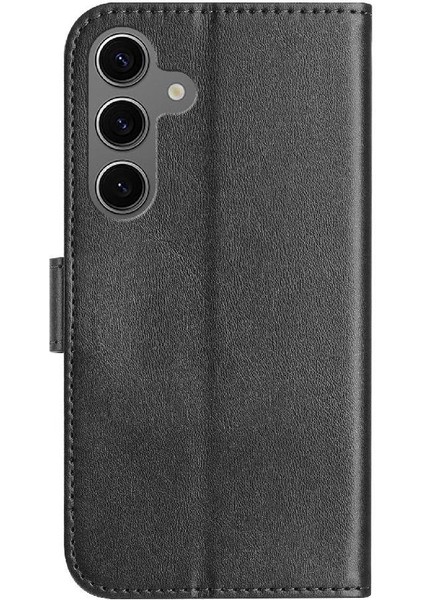 Samsung Galaxy S25 Tam Korumalı Telefon Pu Deri Cüzdan Standlı Kılıf (Yurt Dışından)