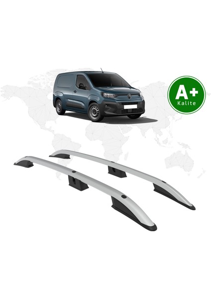 Citroen Berlingo Panelvan Tavan Çıtası Uzun Şasi 2024 Model ve Sonrası Gri
