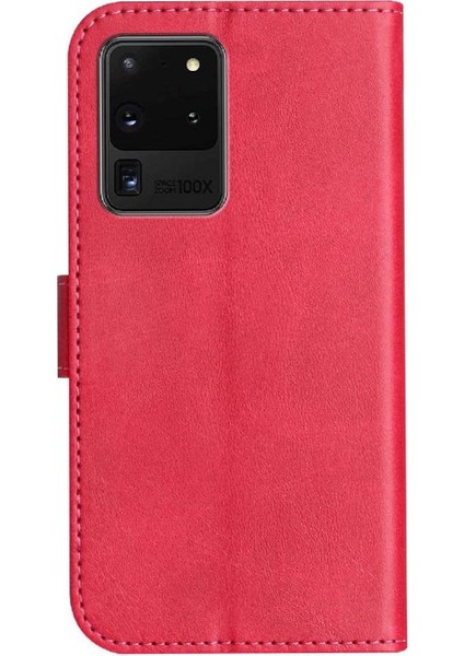 Samsung Galaxy S20 Ultra Tam Korumalı Telefon Pu Deri Cüzdan Standlı Kılıf (Yurt Dışından)